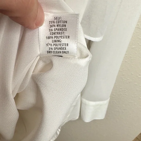 Bailey 44 Vlado‎ White Sheer Long Sleeve Cotton blend Dress Slit Open Back - XS - Picture 13 of 16